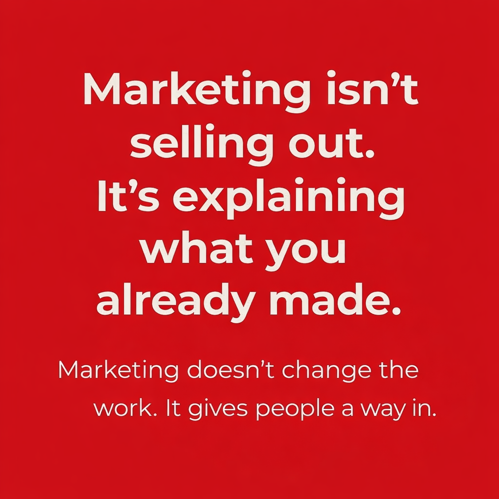 Art vs. Marketing Is a Myth